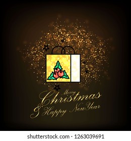 Merry Christmas and Happy new Year Abstract Glitter background