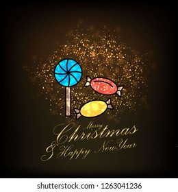 Merry Christmas and Happy new Year Abstract Glitter background
