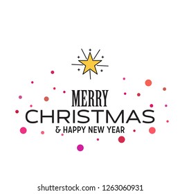 Merry Christmas and Happy New Year 2019 Dotted Background