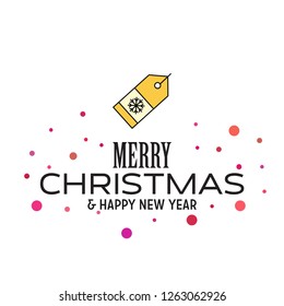Merry Christmas and Happy New Year 2019 Dotted Background