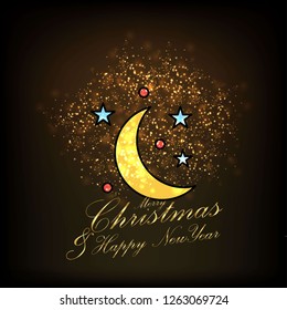 Merry Christmas and Happy new Year Abstract Glitter background