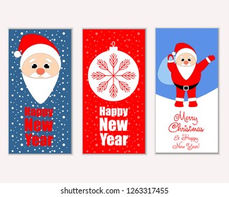 Merry Christmas and Happy New Year greeting cards Merry Christmas and Happy New Year greeting cards