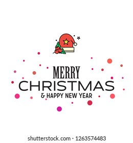 Merry Christmas and Happy New Year 2019 Dotted Background