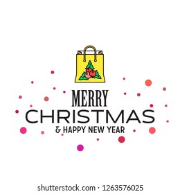 Merry Christmas and Happy New Year 2019 Dotted Background