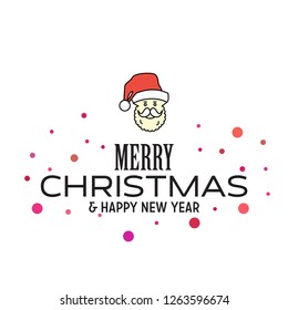 Merry Christmas and Happy New Year 2019 Dotted Background