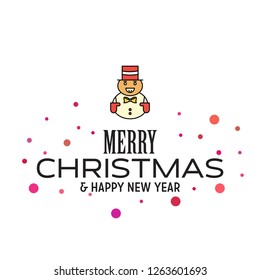Merry Christmas and Happy New Year 2019 Dotted Background