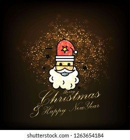 Merry Christmas and Happy new Year Abstract Glitter background