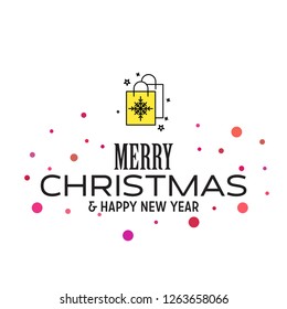 Merry Christmas and Happy New Year 2019 Dotted Background