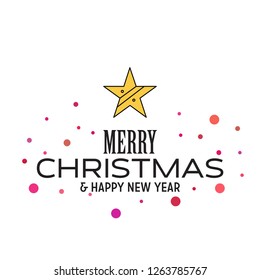Merry Christmas and Happy New Year 2019 Dotted Background