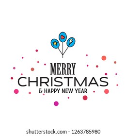 Merry Christmas and Happy New Year 2019 Dotted Background