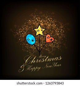 Merry Christmas and Happy new Year Abstract Glitter background