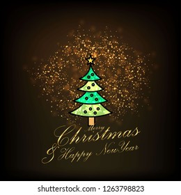 Merry Christmas and Happy new Year Abstract Glitter background