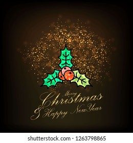Merry Christmas and Happy new Year Abstract Glitter background
