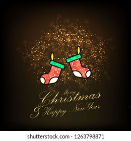 Merry Christmas and Happy new Year Abstract Glitter background