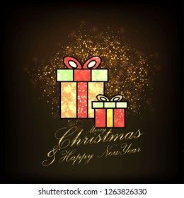 Merry Christmas and Happy new Year Abstract Glitter background