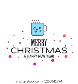 Merry Christmas and Happy New Year 2019 Dotted Background