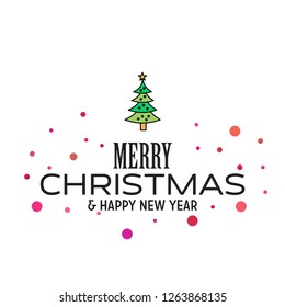 Merry Christmas and Happy New Year 2019 Dotted Background