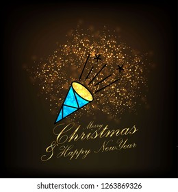 Merry Christmas and Happy new Year Abstract Glitter background