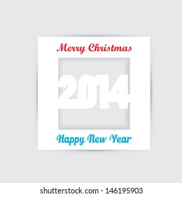 Merry Christmas and Happy New Year Card. vector illustration.