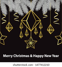 Merry Christmas and Happy New Year Scandinavian Style Card