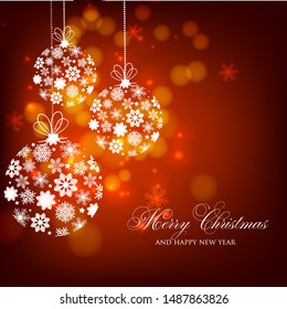 Merry Christmas and Happy New Year Card 