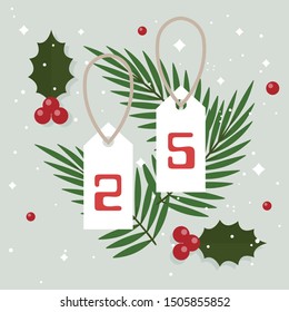 Merry Christmas and happy new year vector