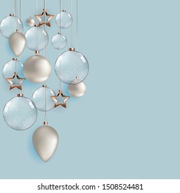 Merry Christmas and Happy New Year posters. Vector illustration. EPS10