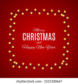 Merry Christmas and Happy New Year posters. Vector illustration. EPS10