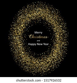 Merry Christmas and Happy New Year 2020 Vector Luxury Greeting Card