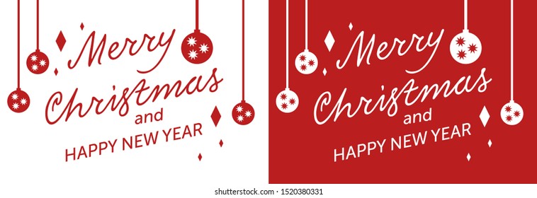 Merry Christmas and Happy new year Everyone, Vintage Background With Typography and Elements