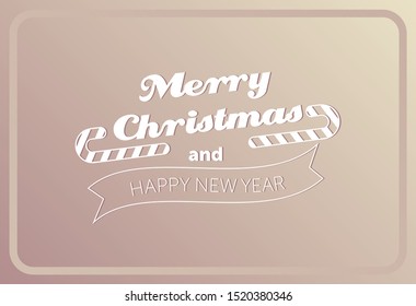 Merry Christmas and Happy new year Everyone, Vintage Background With Typography and Elements