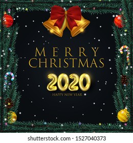 merry christmas and happy new year background