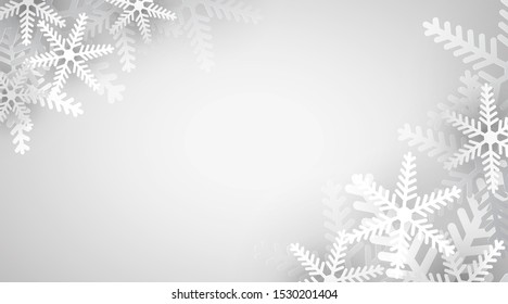 Merry Christmas and Happy New Year, Paper art design, Advertising with winter composition in paper cut style background, Vector illustration, holiday party