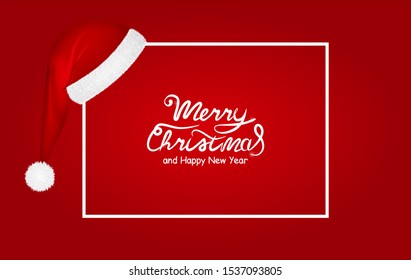 Merry Christmas and Happy New Year greeting card