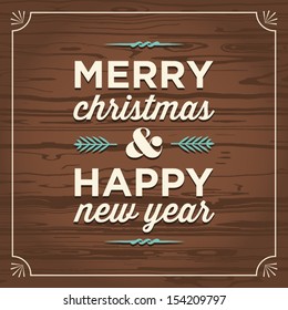 Merry christmas and happy new year card