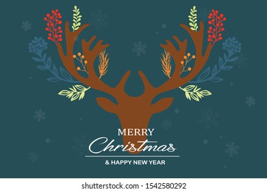 Christmas Antlers Stock Vector (Royalty Free) 145701527