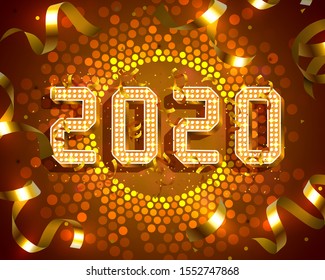Merry Christmas and happy new year 2020, vector background, design. Vector illustration