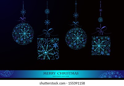 Merry Christmas and Happy New Year background