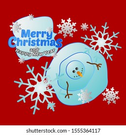 Merry christmas and happy new year banner template or greeting card vector