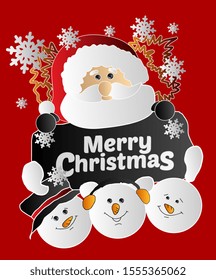 Merry christmas and happy new year banner template or greeting card vector