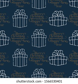 Merry Christmas and Happy New Year Seamless Pattern Vector. Christmas background colorful vector illustration. Decorative Christmas texture for wallpaper, web page background, wrapping paper and etc.