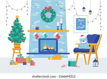 Merry Christmas and Happy New Year Room Decor