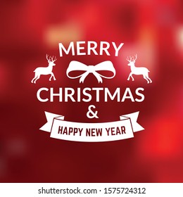 merry christmas and happy new year red background