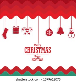 Merry christmas and happy new year images. Christmas icon ornament vector illustration background.