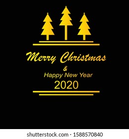 Merry christmas and happy new year banner template design ilustration vector