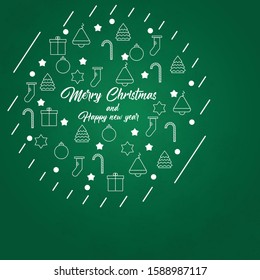 Merry Christmas and Happy New Year greeting card,abstract background,Cover of calendar, template design,Brochure,banner,card,Vector illustration.