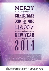 Merry Christmas and Happy New Year Card - Editable EPS10