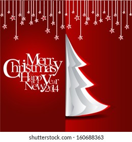 Merry Christmas and Happy New Year background 2014