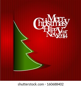 Merry Christmas and Happy New Year background 2014