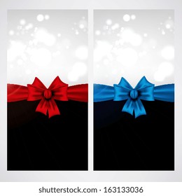Merry Christmas and Happy New Year Card. Elegant Christmas background with snowflakes and place for text. Vector Illustration.